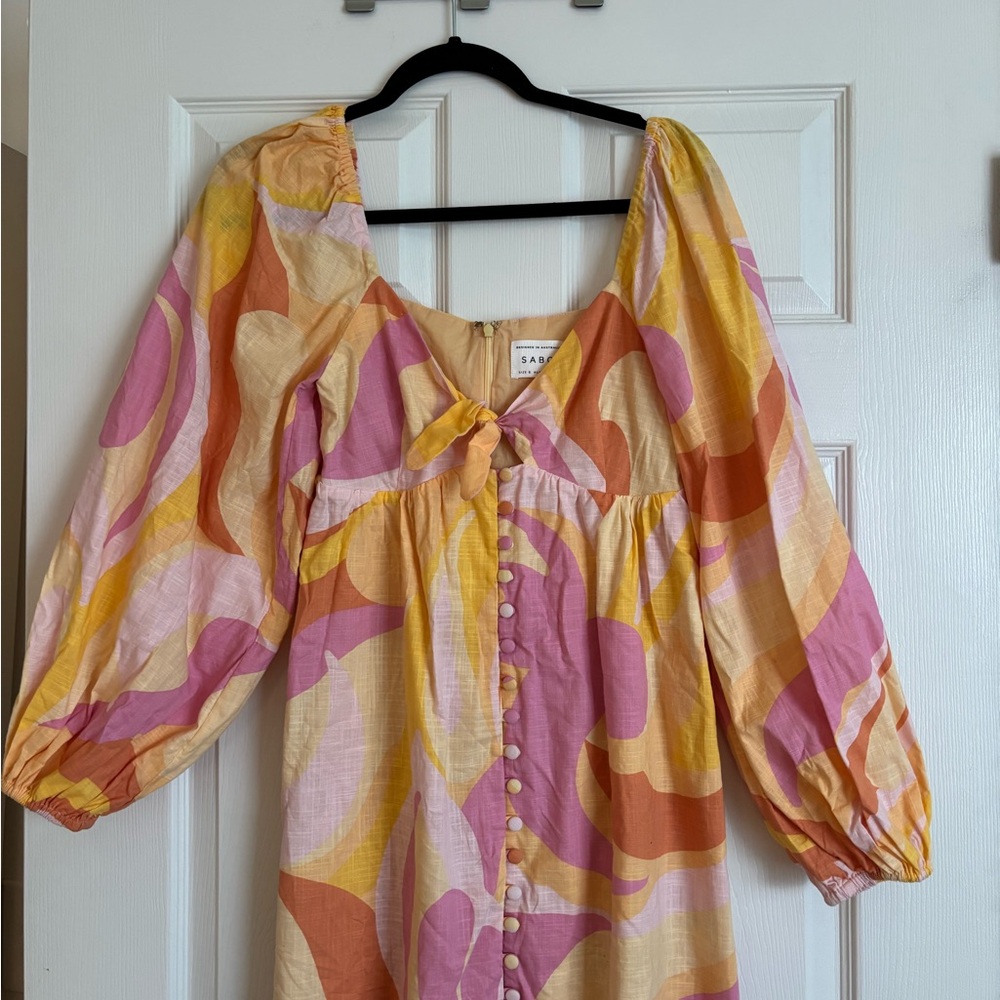 Sabo Skirt Pastel Pink and Yellow Mini Dress